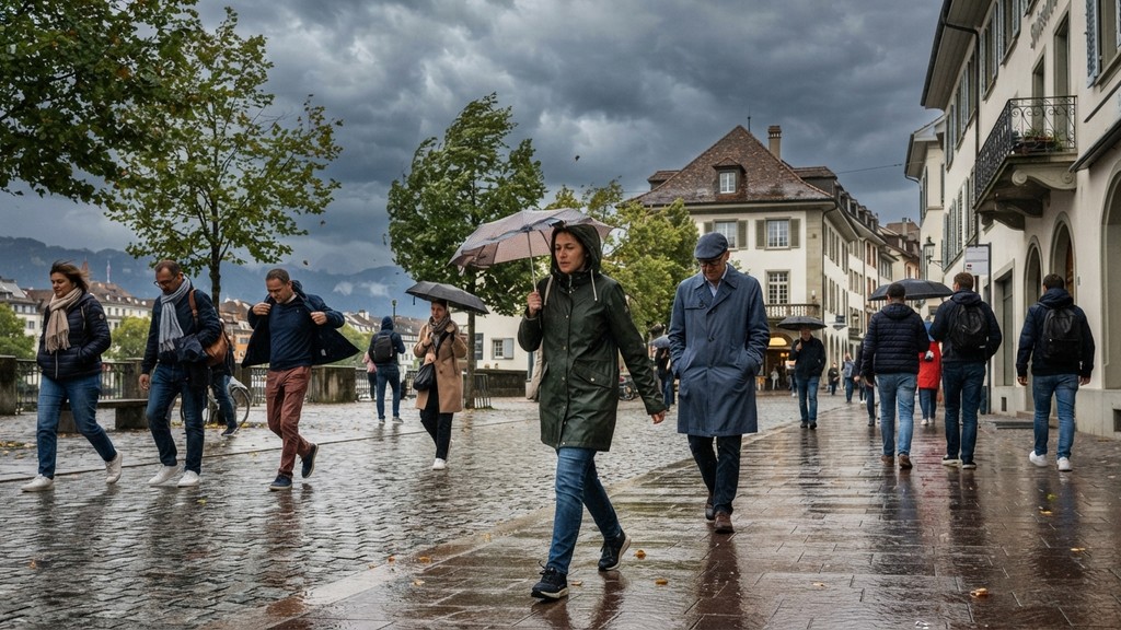 İsviçre'de yaz havası bir anda yerini sonbahara bıraktı