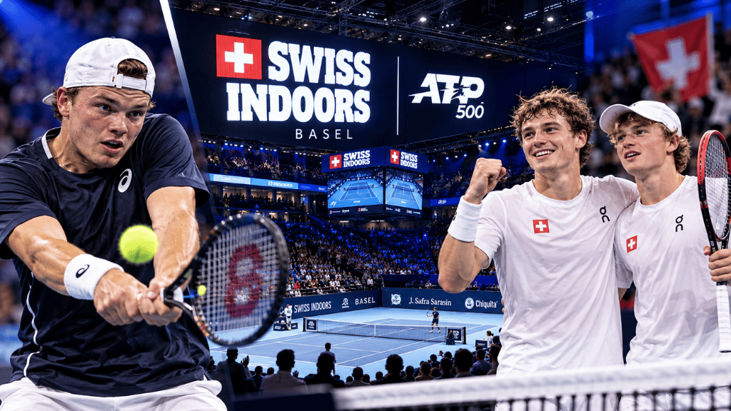 İsviçreli genç tenisçiler Basel'de mücadele etti: Çiftlerde yarı final sevinci