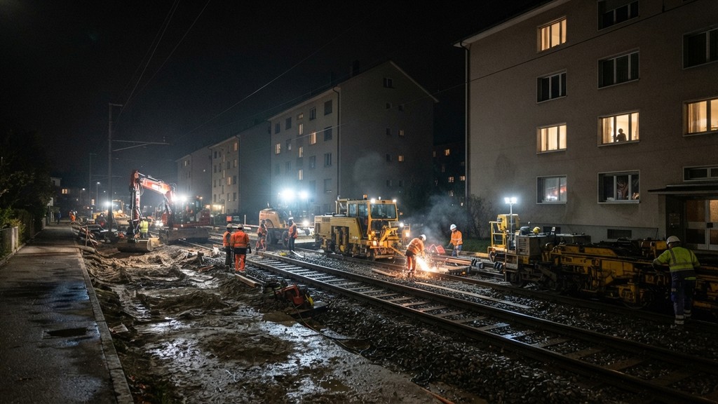 Zürih Yakınlarında Gece İnşaatı Mahalle Sakinlerini Rahatsız Ediyor