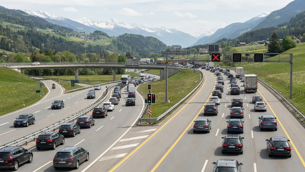 İsviçre'de A13 Otoyoluna Yeni Trafik Düzenlemesi