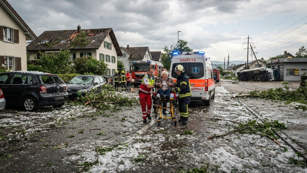 İsviçre’yi dolu ve fırtına vurdu: 6 santimetrelik dolu, onlarca yaralı 